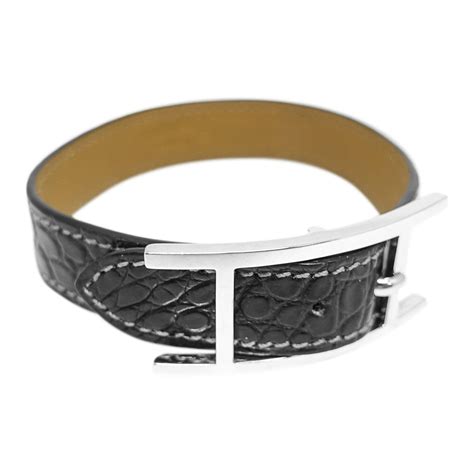 bracelet hermes serpent|Hermes crocodile bracelet.